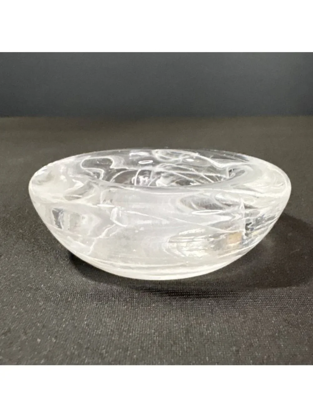 Set Of 6 Swirl Votive Candle Holders Clear Glass Decorative Round Bowls Tealight